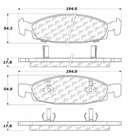 Centric Parts Posi-Quiet Ceramic Pad, 105.07900 105.07900